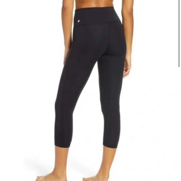 Zella Studio Lite Crop Leggings, Black, Women’s Leggings, Lounge, Size Medium - Picture 3 of 7